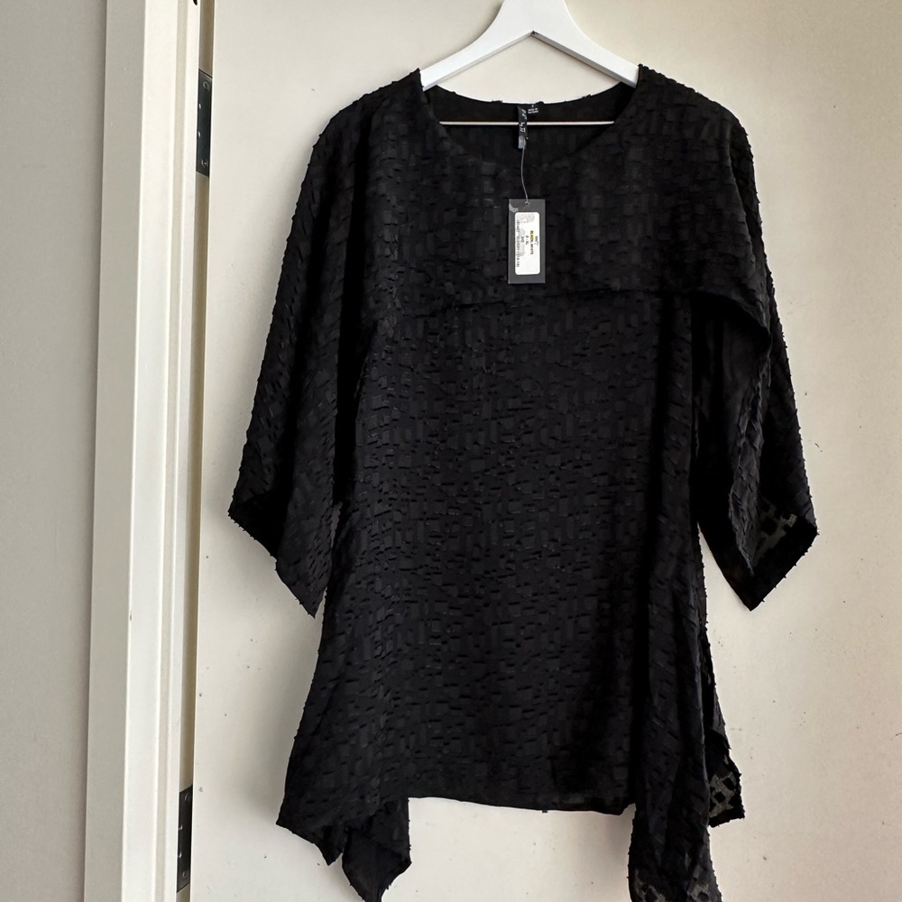 By JJ Black Textured Layered Tunic/Mini Dress